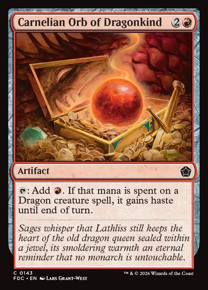 Carnelian Orb of Dragonkind (143) - Foundations Commander (FDC)