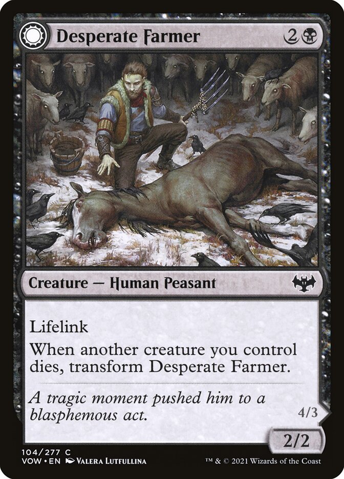Desperate Farmer // Depraved Harvester (104) - Innistrad: Crimson Vow (VOW)