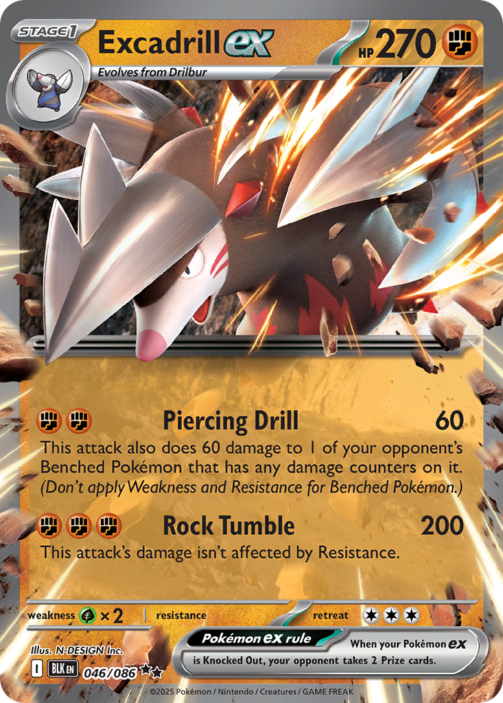 Excadrill ex (46/86) - Black Bolt (BLK)