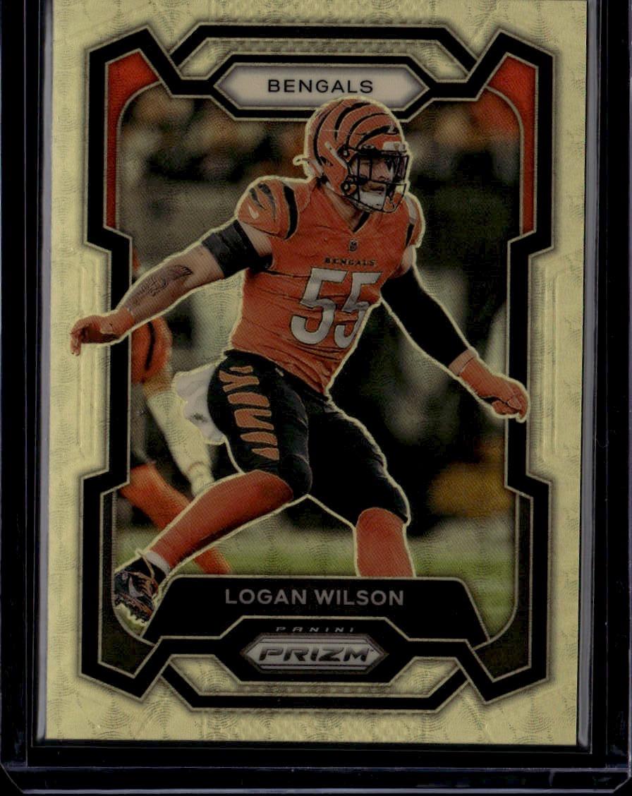 2023 Panini Prizm #60 Logan Wilson Gold Vinyl /5