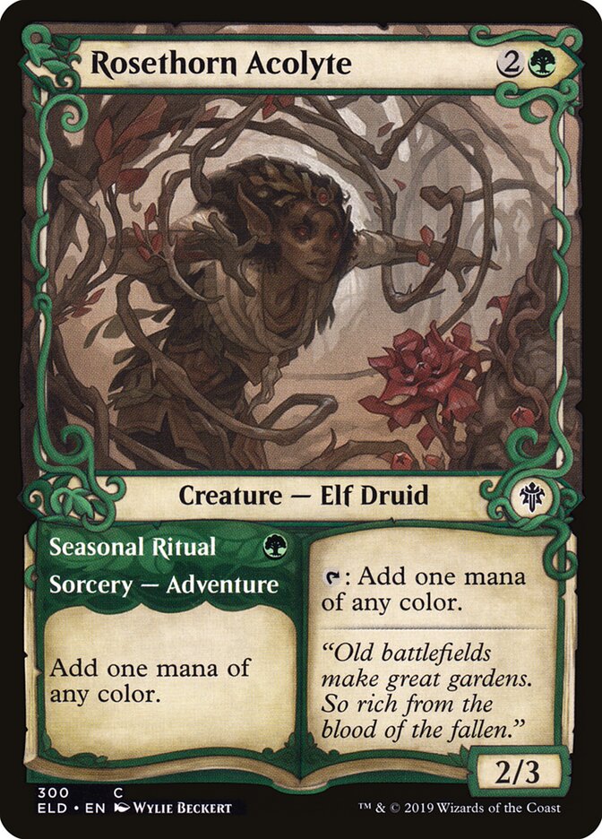 Rosethorn Acolyte // Seasonal Ritual (300) - Throne of Eldraine (ELD)