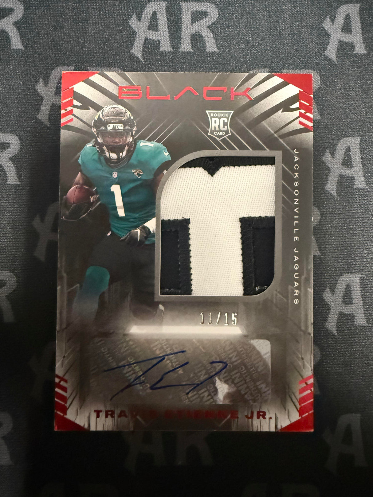 2021 Panini Black #208 Travis Etienne Jr. Ruby /15
