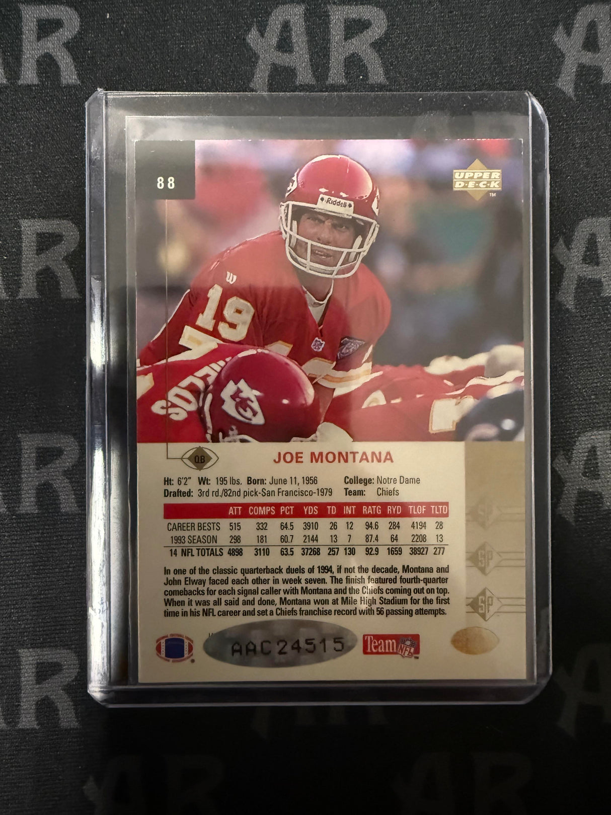 1994 SP #88 Joe Montana