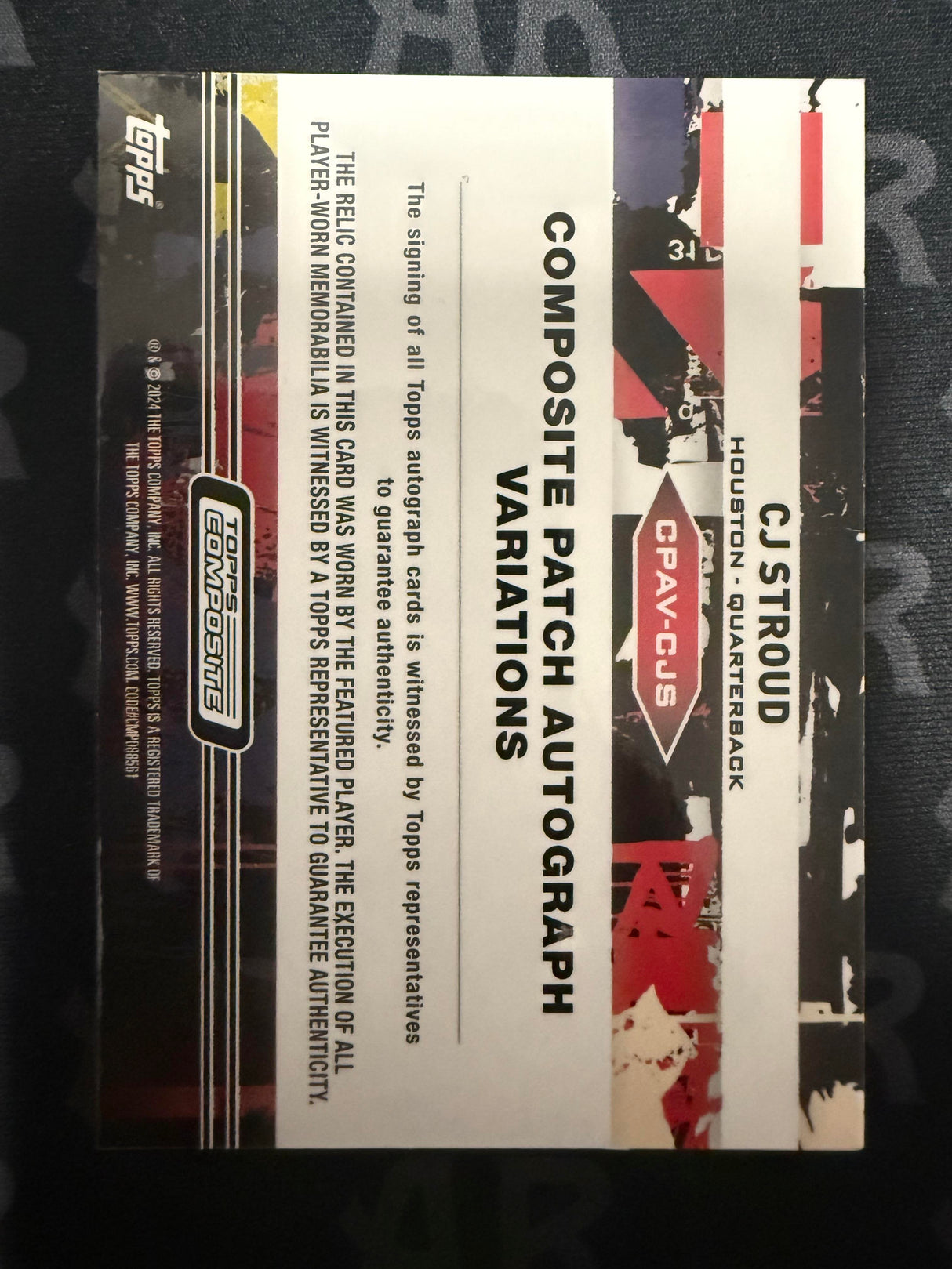 2023 Topps Composite #CPAV-CS CJ Stroud Patch Auto /99