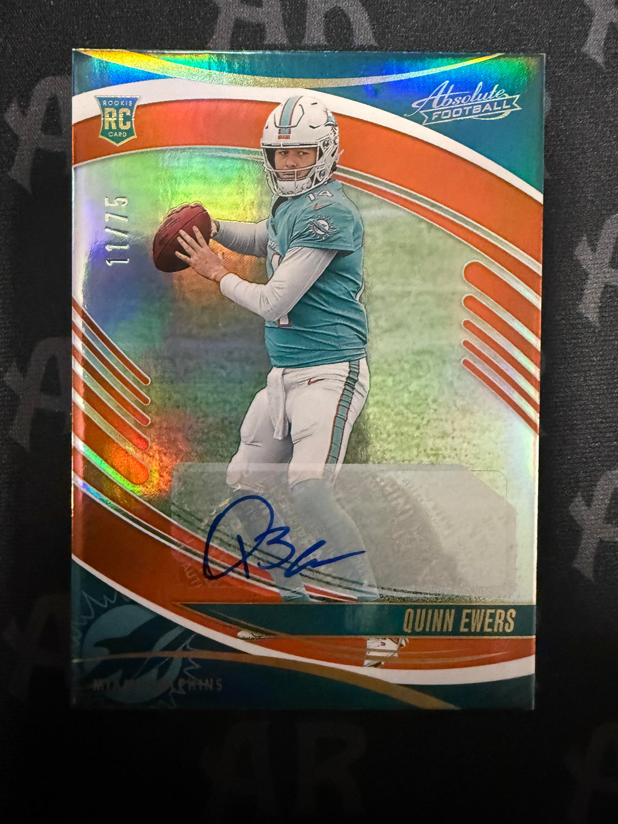 2025 Panini Absolute #170 Quinn Ewers Signature Rookies Spectrum Orange /75