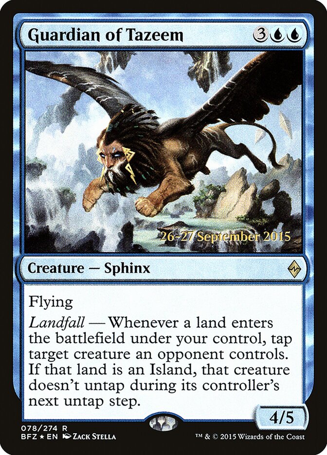 Guardian of Tazeem (78s) - Battle for Zendikar Promos (PBFZ)