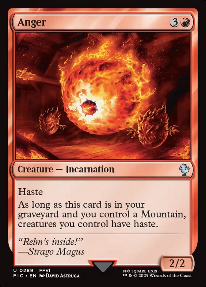 Anger (289) - Final Fantasy Commander (FIC)