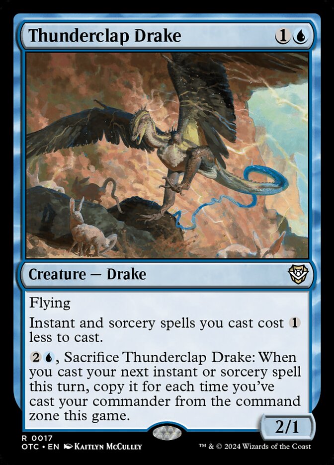 Thunderclap Drake (17) - Outlaws of Thunder Junction Commander (OTC)
