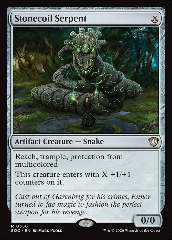 Stonecoil Serpent (356) - Secrets of Strixhaven Commander (SOC)