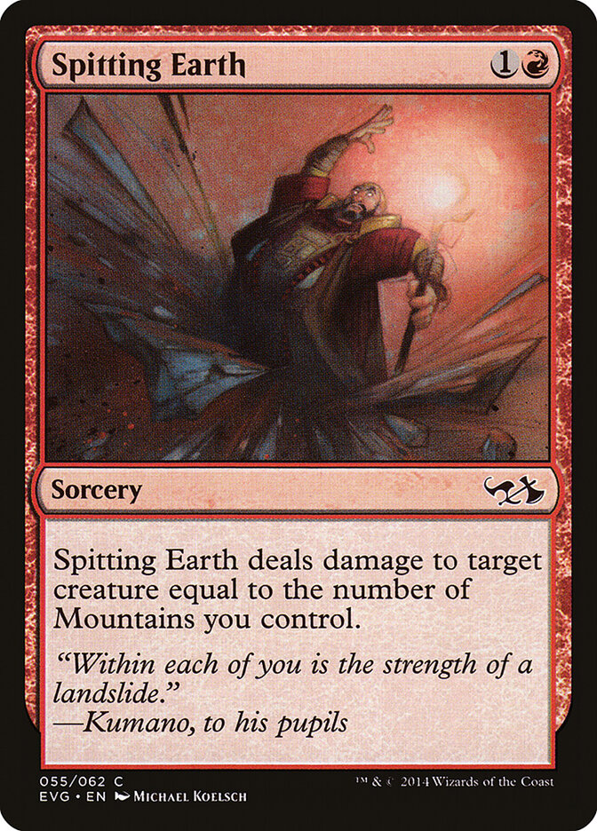 Spitting Earth (55) - Duel Decks Anthology: Elves vs. Goblins (EVG)