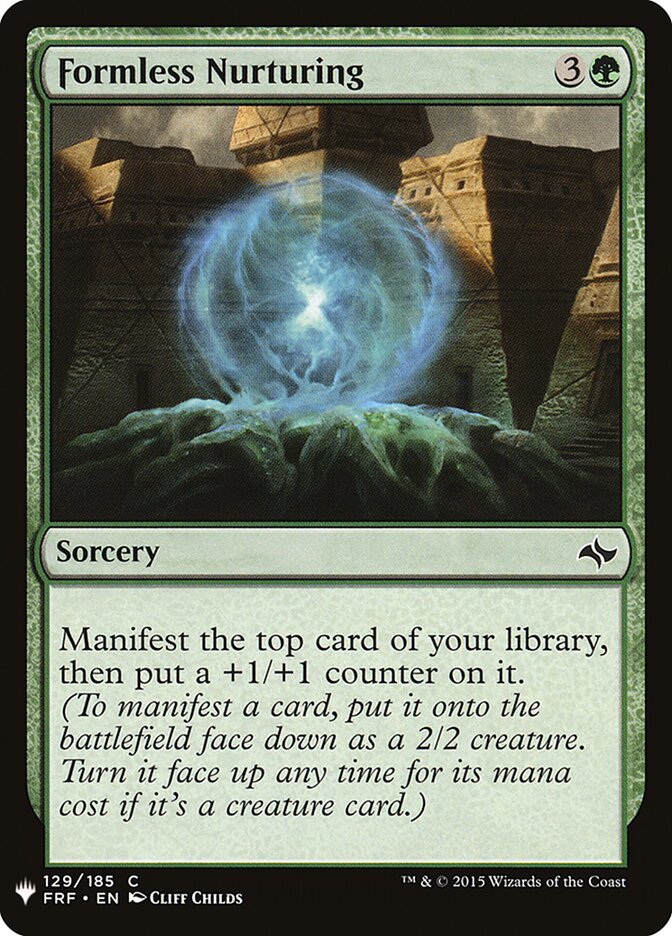 Formless Nurturing (FRF-129) - The List (PLST)
