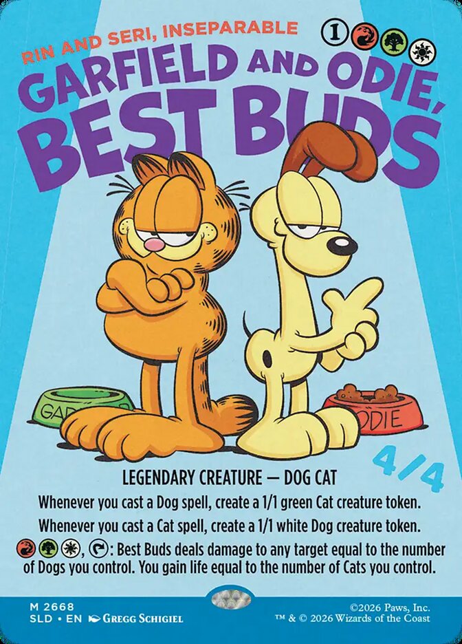Garfield and Odie, Best Buds - Rin and Seri, Inseparable (2668) - Secret Lair Drop (SLD)