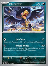 Murkrow (131) - SV02: Paldea Evolved (PAL)