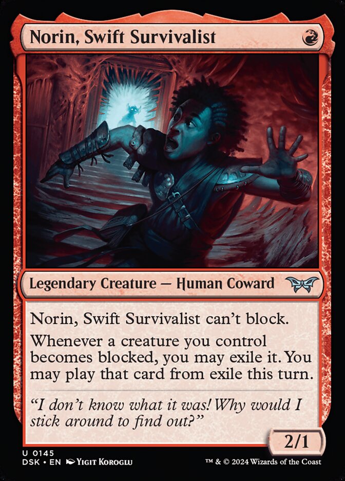 Norin, Swift Survivalist (145) - Duskmourn: House of Horror (DSK)