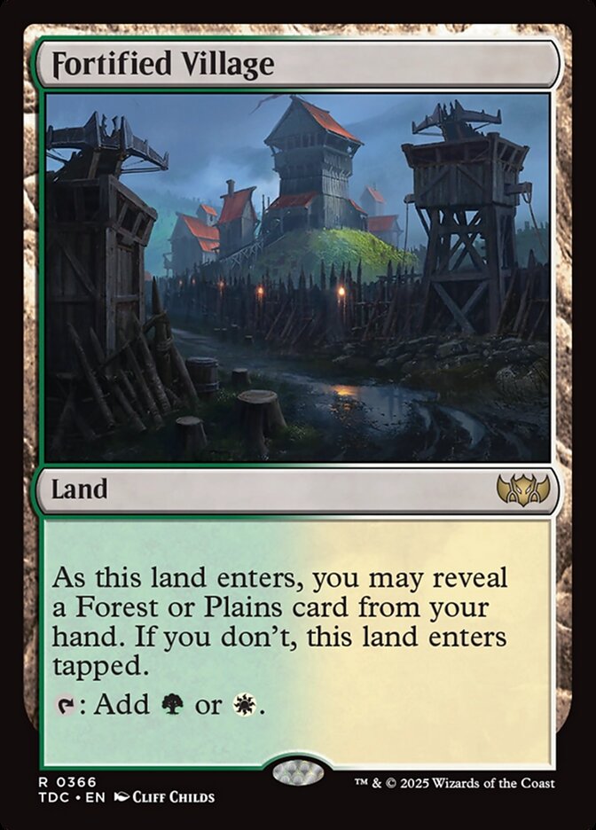 Fortified Village (366) - Tarkir: Dragonstorm Commander (TDC)
