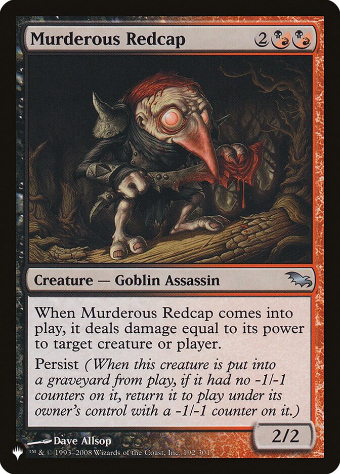 Murderous Redcap (SHM-192) - The List (PLST)