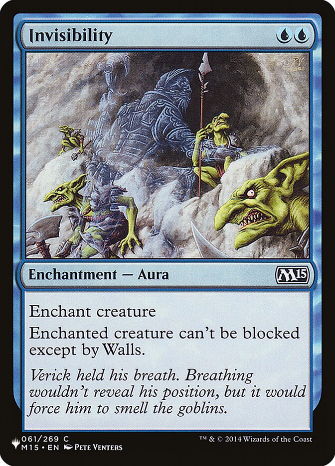 Invisibility (M15-61) - The List (PLST)