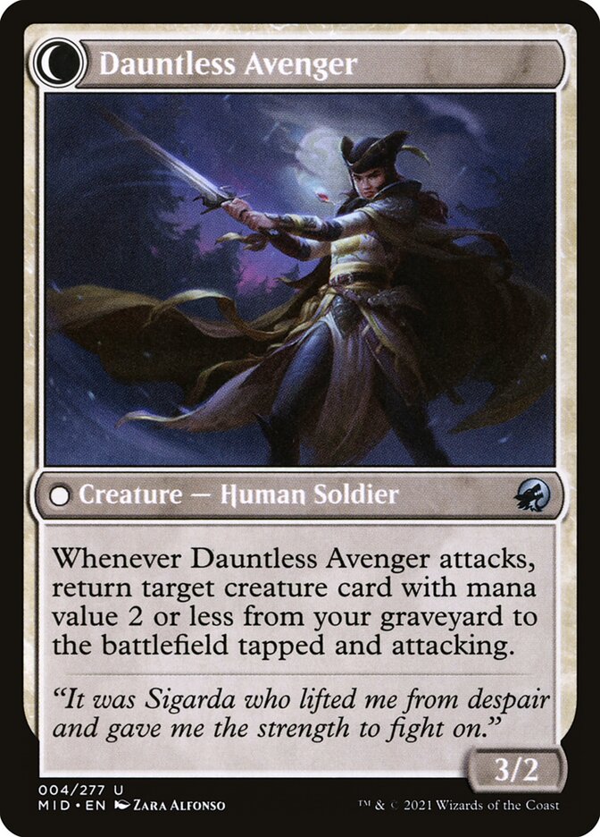 Bereaved Survivor // Dauntless Avenger (4) - Innistrad: Midnight Hunt (MID)