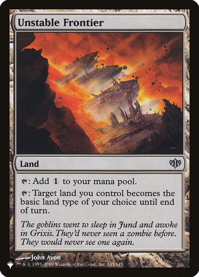 Unstable Frontier (CON-145) - The List (PLST)