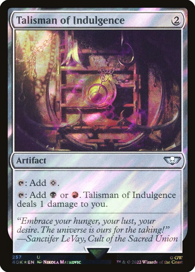 Talisman of Indulgence (257★) - Warhammer 40,000 Commander (40K)