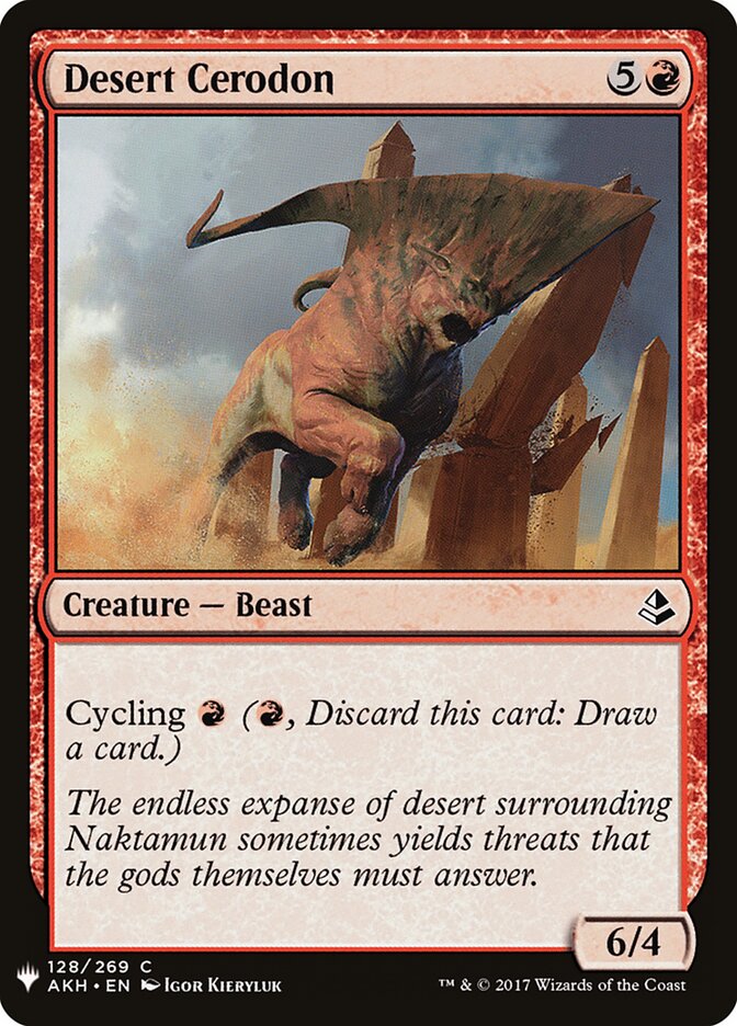 Desert Cerodon (AKH-128) - The List (PLST)