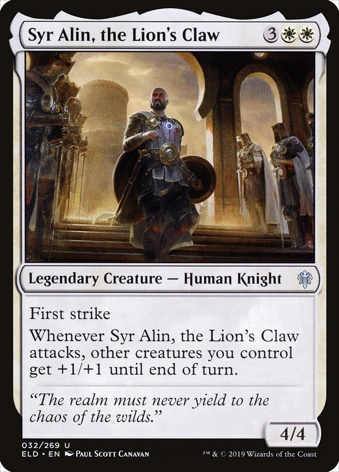 Syr Alin, the Lion's Claw (32) - Throne of Eldraine (ELD)