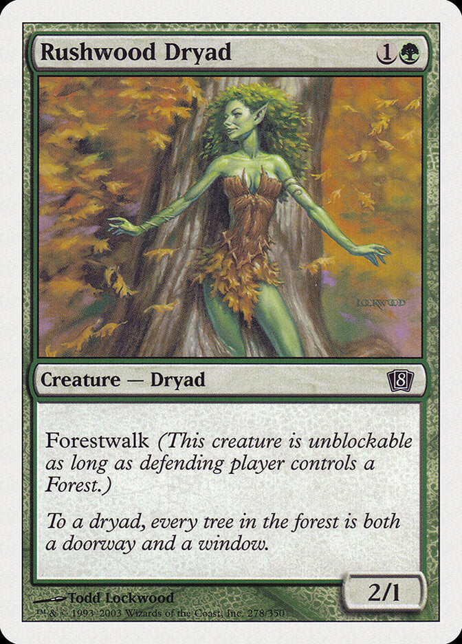 Rushwood Dryad (278) - Eighth Edition (8ED)