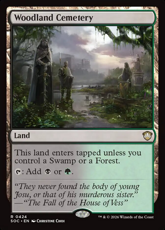 Woodland Cemetery (424) - Secrets of Strixhaven Commander (SOC)
