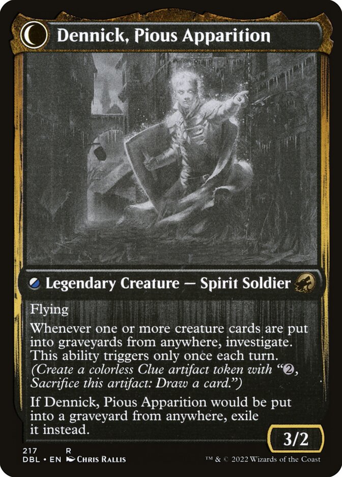 Dennick, Pious Apprentice // Dennick, Pious Apparition (217) - Innistrad: Double Feature (DBL)