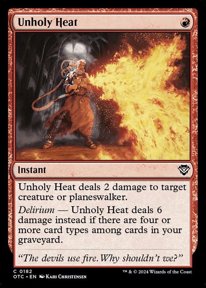 Unholy Heat (182) - Outlaws of Thunder Junction Commander (OTC)