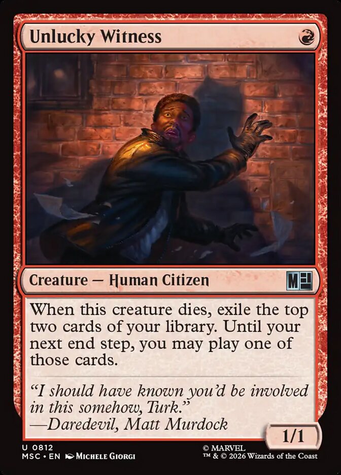 Unlucky Witness (812) - Marvel Super Heroes Commander (MSC)