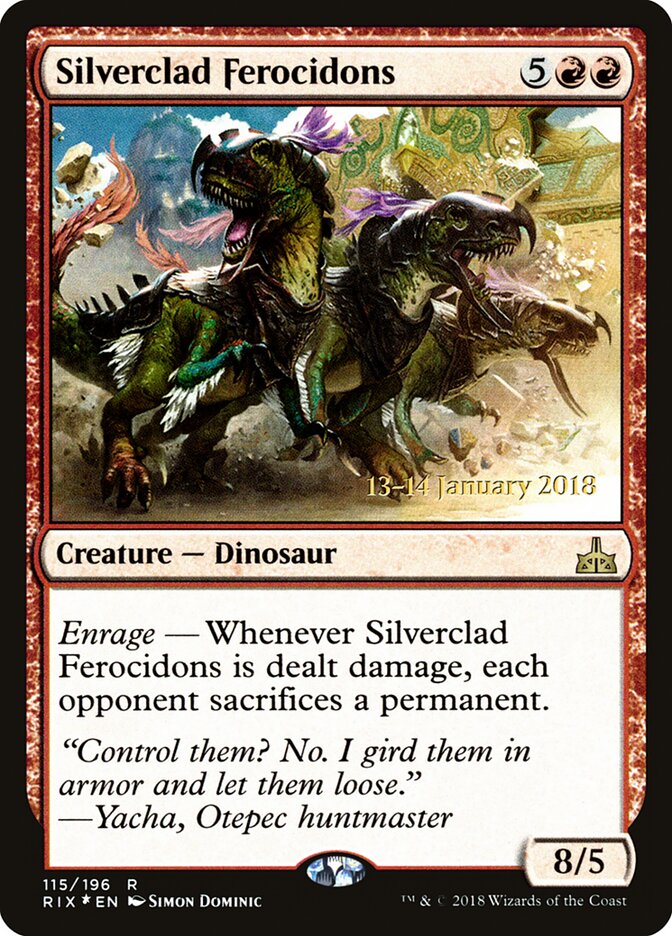 Silverclad Ferocidons (115s) - Rivals of Ixalan Promos (PRIX)