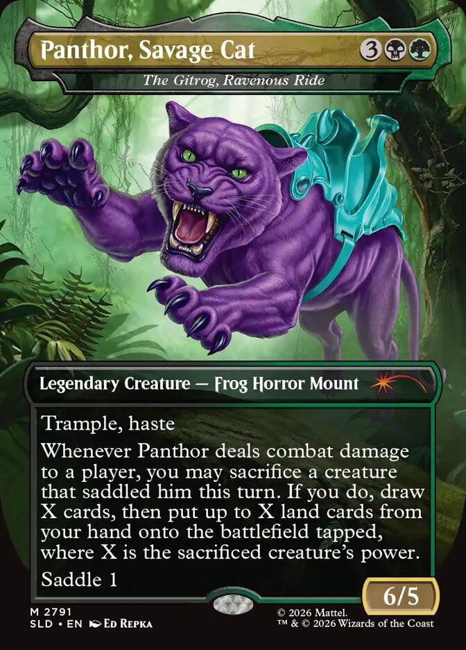 Panthor, Savage Cat - The Gitrog, Ravenous Ride (2791) - Secret Lair Drop (SLD)