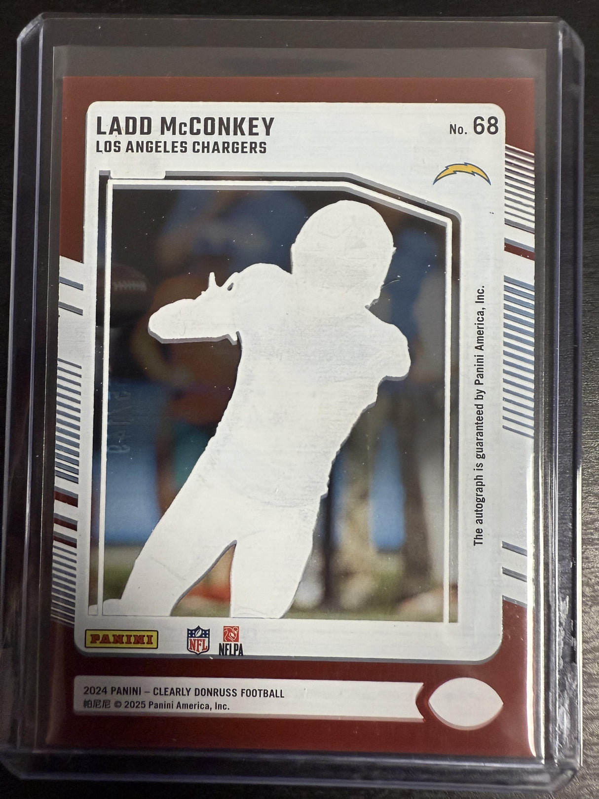 2024 Clearly Donruss #68 Ladd McConkey Clearly Rated Rookie Autographs Red #/149