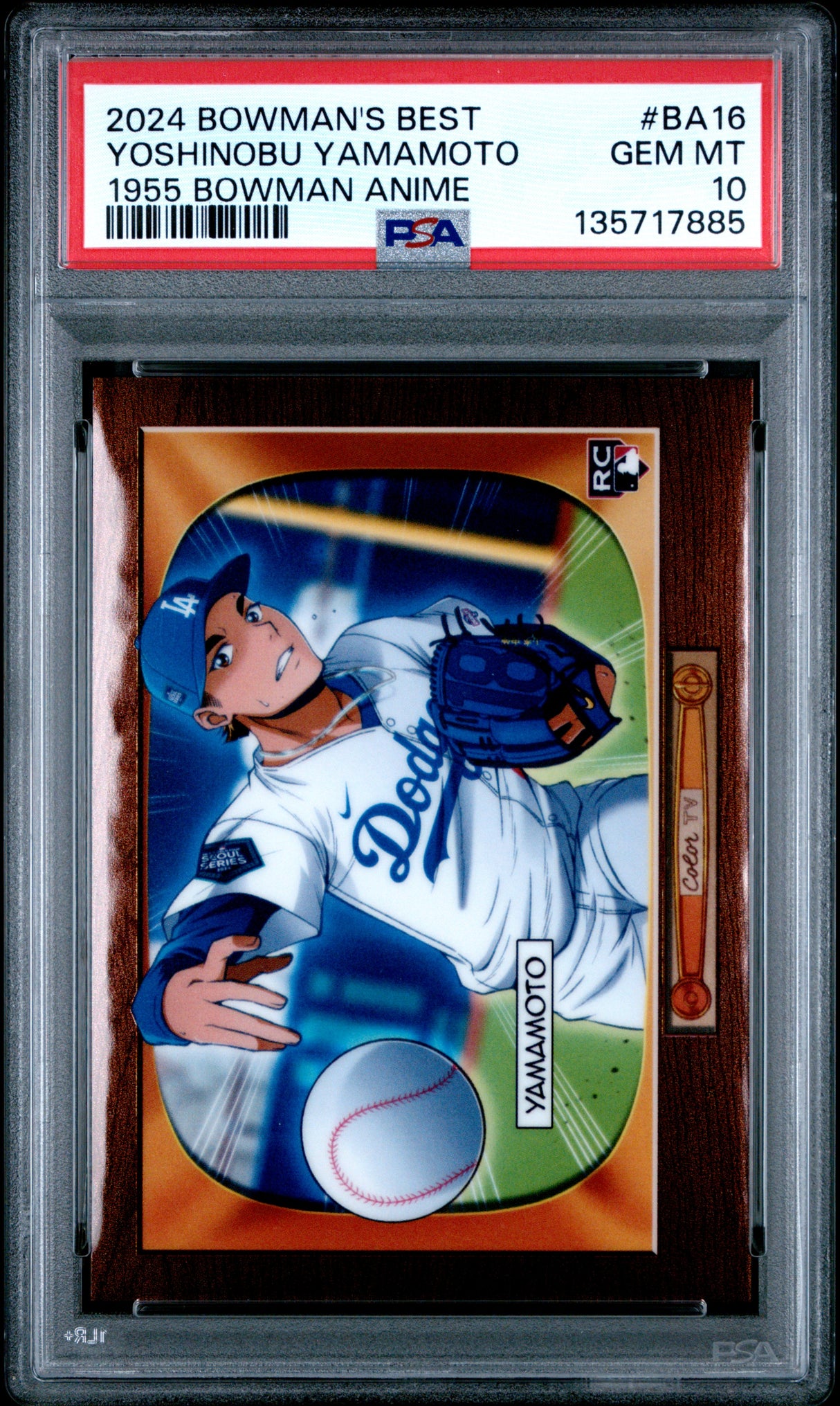 2024 Bowman'S Best 1955 Bowman Anime #BA16 Yoshinobu Yamamoto PSA 10