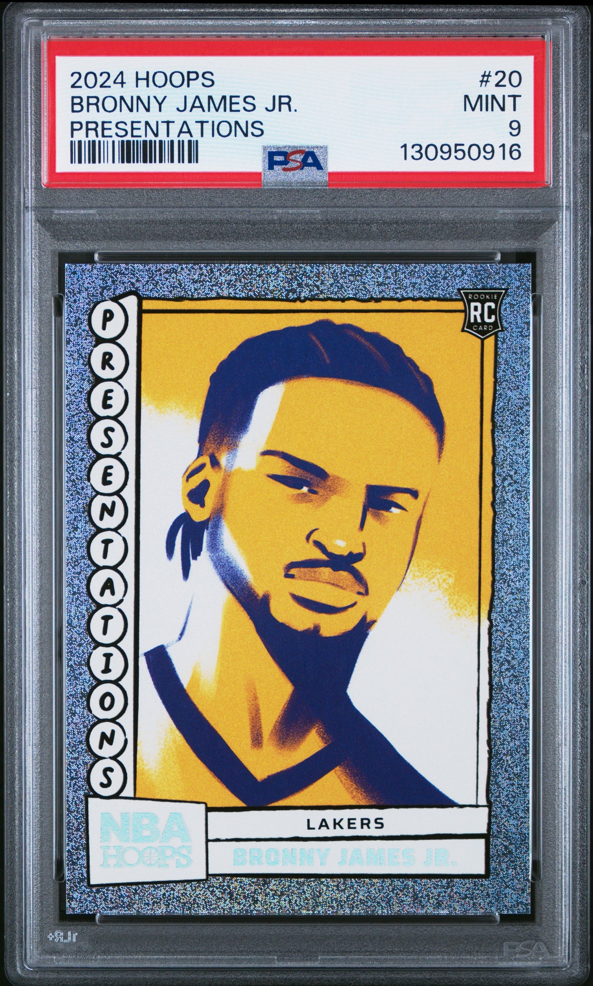 2024 Panini NBA Hoops Presentations #20 Bronny James Jr. PSA 9