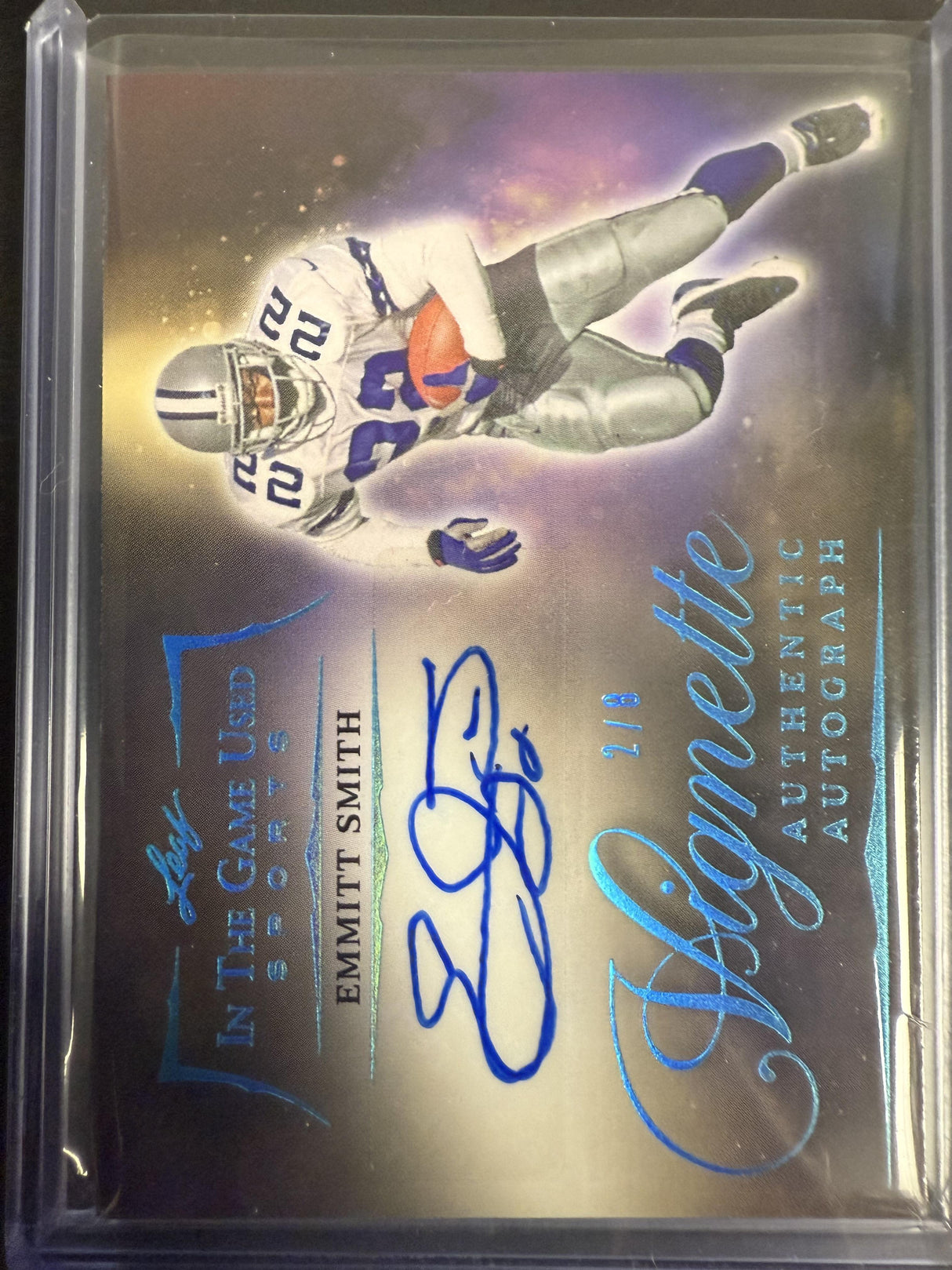 2025 Leaf In The Game Used - Vignette Auto Platinum Holo #V-ES1 Emmitt Smith