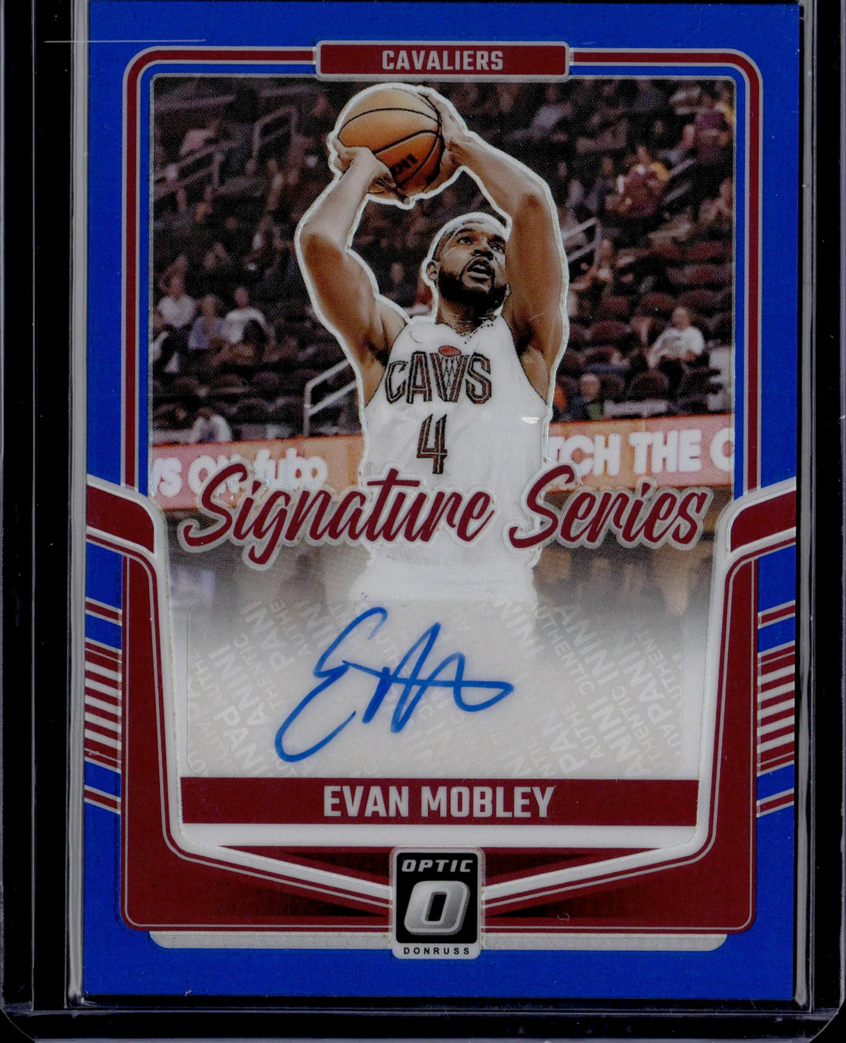 2024-25 Donruss Optic #SS-MOB Evan Mobley Signature Series Blue #/25