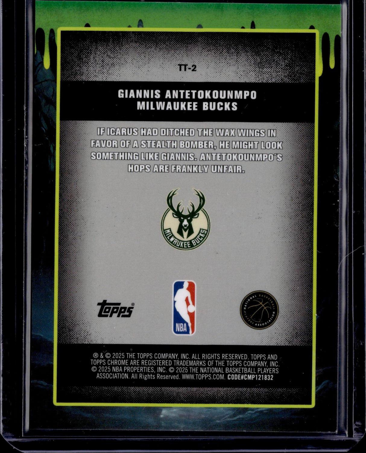 2025 Topps Chrome Giannis Antetokounmpo Tall Tales Gold Geometric Refractor /50