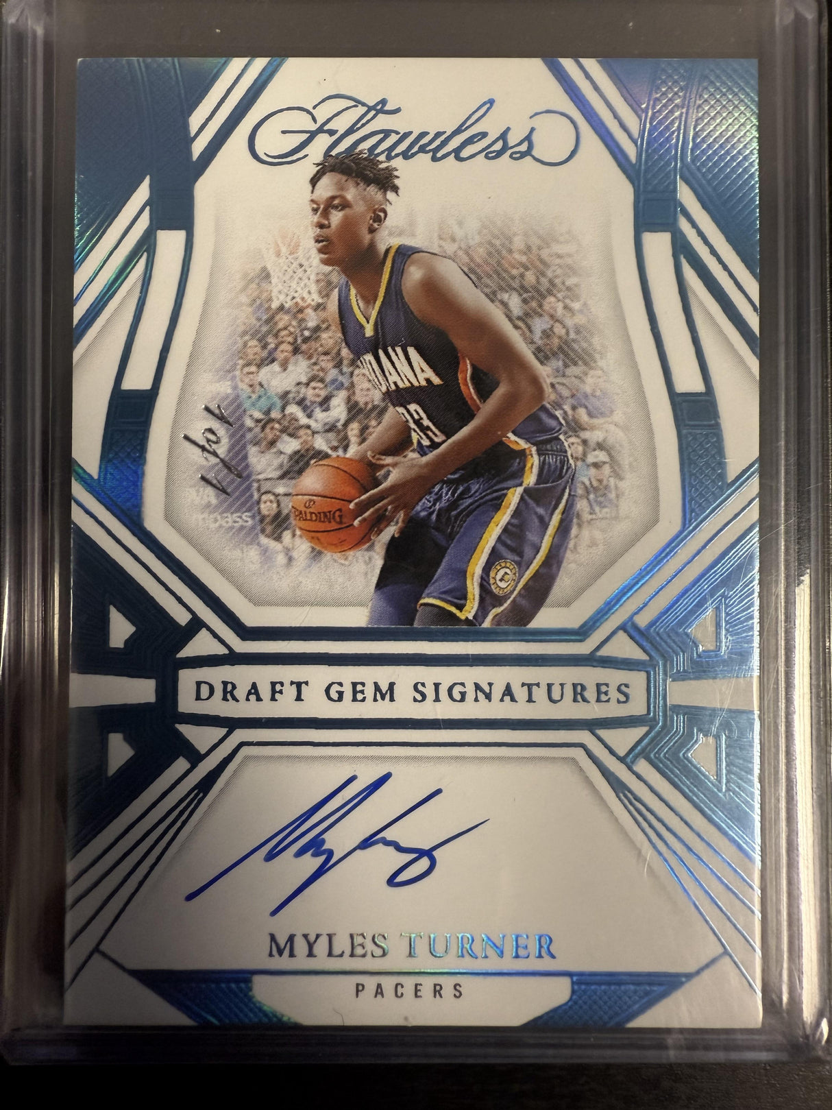 2023-24 Panini Flawless #DGS-MYT Myles Turner Draft Gems Signatures Platinum #/1