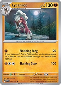 Lycanroc (117) - SV03: Obsidian Flames (OBF)