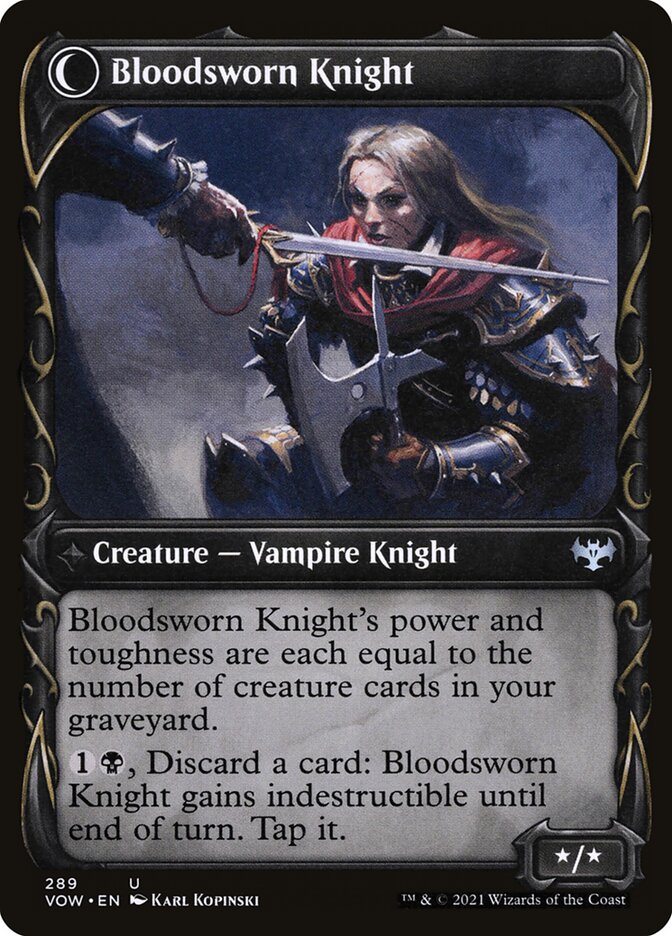 Bloodsworn Squire // Bloodsworn Knight (289) - Innistrad: Crimson Vow (VOW)