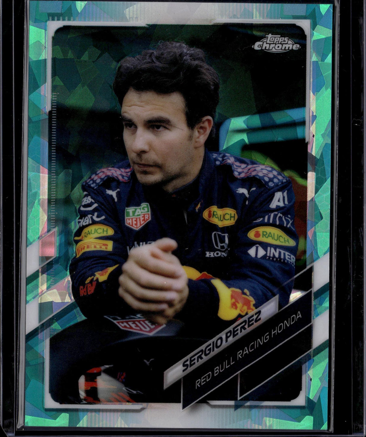 2021 Topps Chrome Sapphire Formula 1 Sergio Perez Aqua /99
