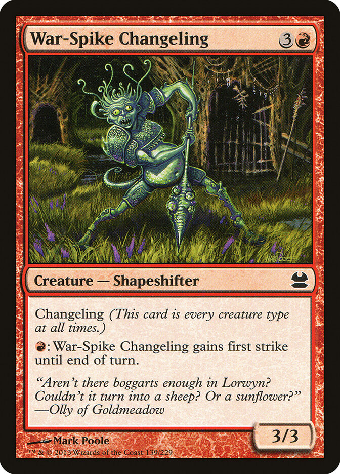 War-Spike Changeling (139) - Modern Masters (MMA)