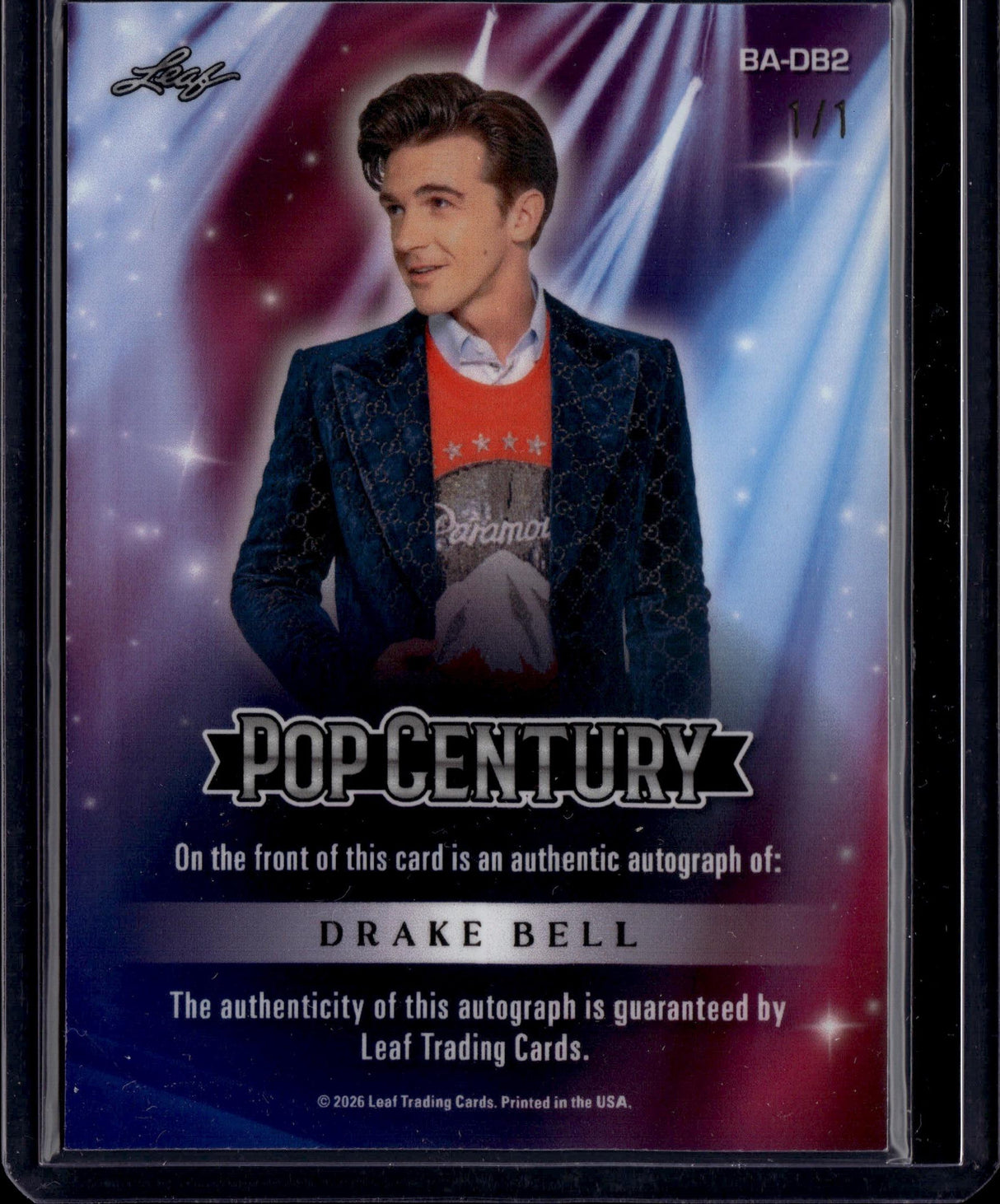 2026 Leaf Pop Century - Drake Bell Auto 1/1