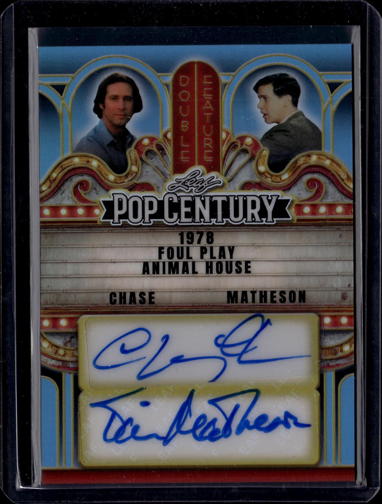 2026 Leaf Pop Century - Double Feature #DF-3 Chevy Chase & Tim Matheson Auto /5