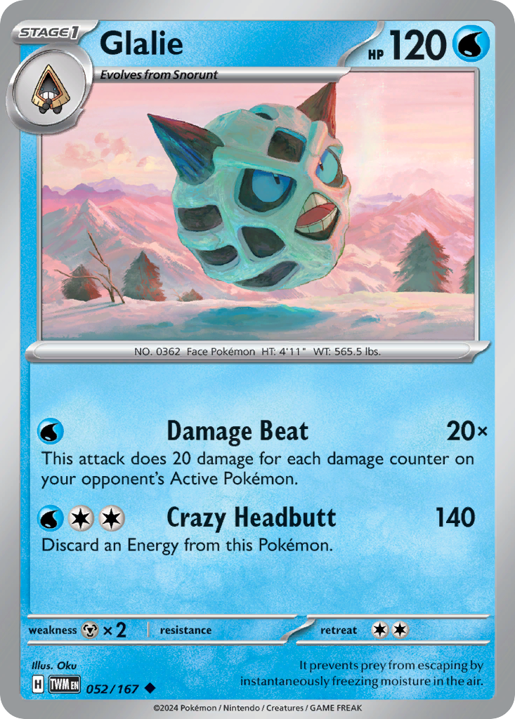Glalie (52/167) - Twilight Masquerade (TWM)