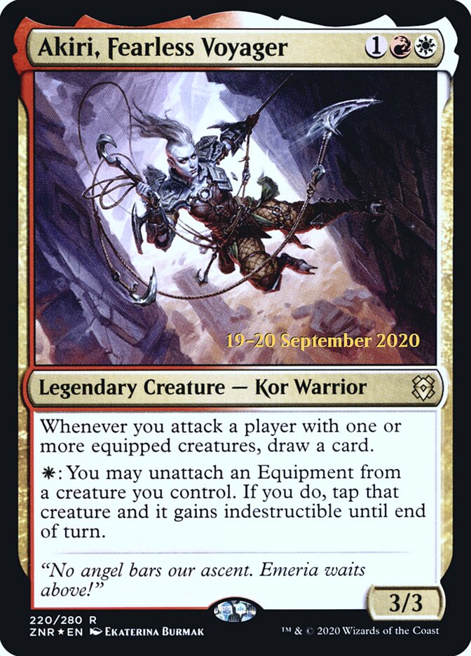 Akiri, Fearless Voyager (220s) - Zendikar Rising Promos (PZNR)