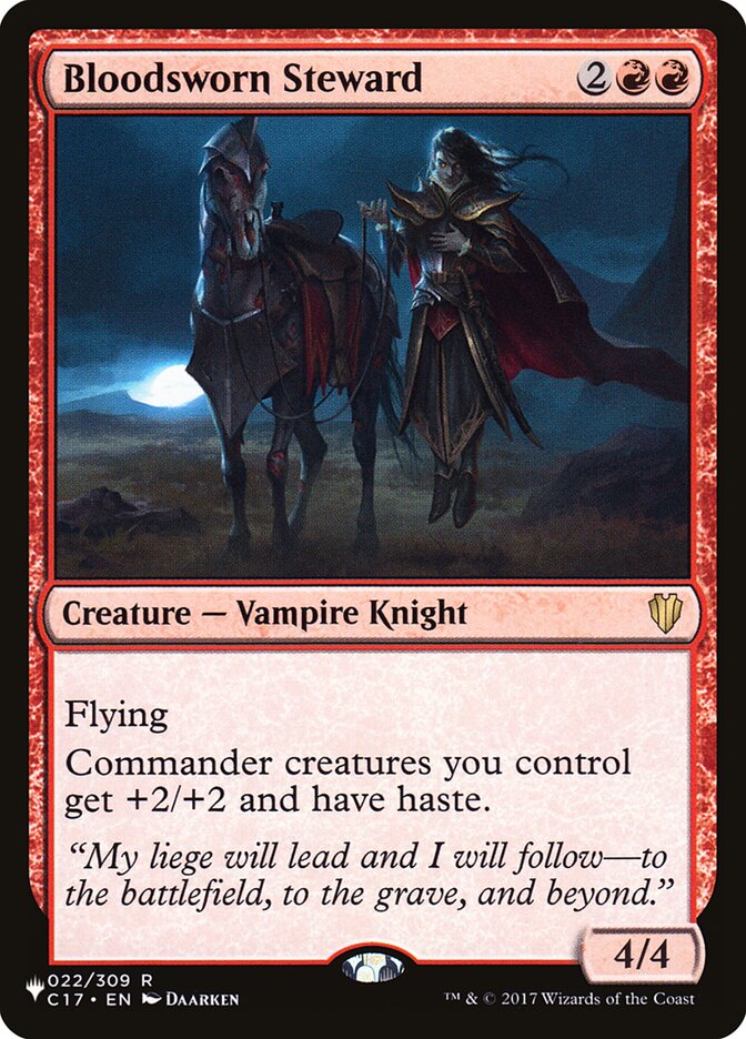 Bloodsworn Steward (C17-22) - The List (PLST)