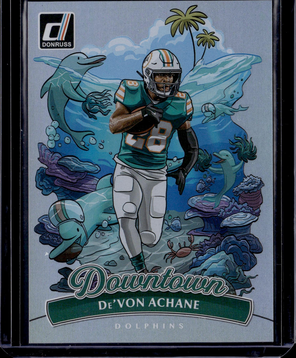 2025 Donruss #10 De’Von Achane Downtown!